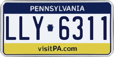 PA license plate LLY6311