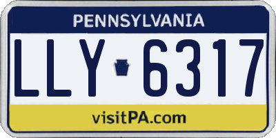 PA license plate LLY6317