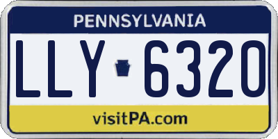 PA license plate LLY6320