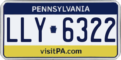 PA license plate LLY6322