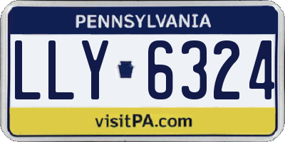 PA license plate LLY6324