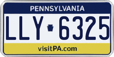 PA license plate LLY6325