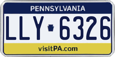 PA license plate LLY6326