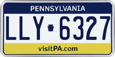 PA license plate LLY6327