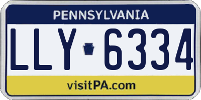 PA license plate LLY6334