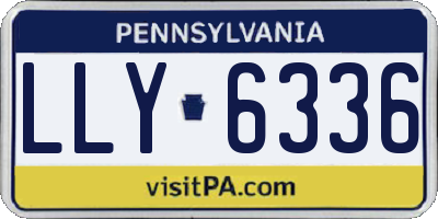 PA license plate LLY6336