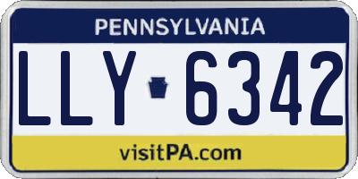 PA license plate LLY6342
