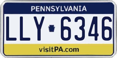 PA license plate LLY6346