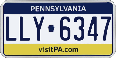 PA license plate LLY6347