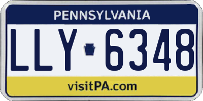 PA license plate LLY6348