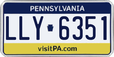 PA license plate LLY6351