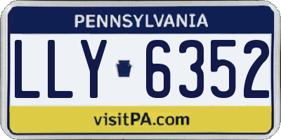 PA license plate LLY6352