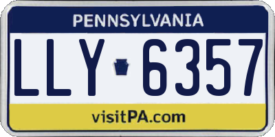 PA license plate LLY6357