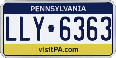 PA license plate LLY6363