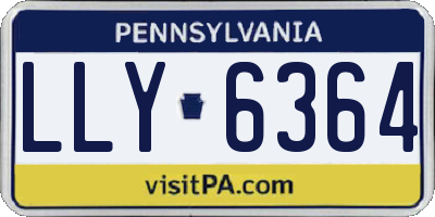 PA license plate LLY6364