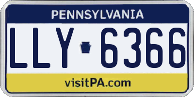 PA license plate LLY6366