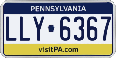 PA license plate LLY6367