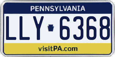 PA license plate LLY6368