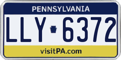 PA license plate LLY6372