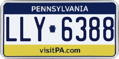 PA license plate LLY6388