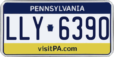 PA license plate LLY6390