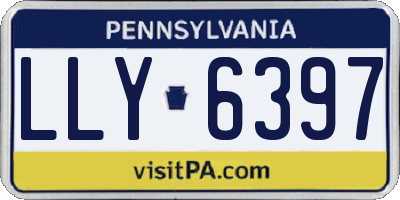 PA license plate LLY6397