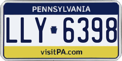 PA license plate LLY6398