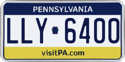 PA license plate LLY6400