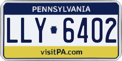PA license plate LLY6402