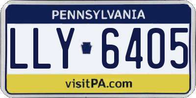 PA license plate LLY6405