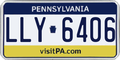 PA license plate LLY6406