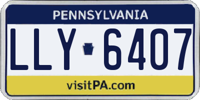 PA license plate LLY6407