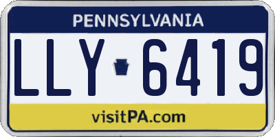 PA license plate LLY6419