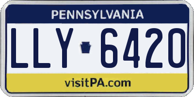 PA license plate LLY6420