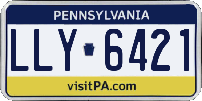 PA license plate LLY6421
