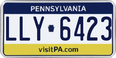 PA license plate LLY6423
