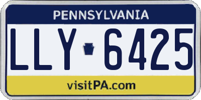 PA license plate LLY6425
