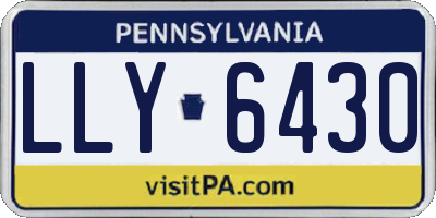PA license plate LLY6430