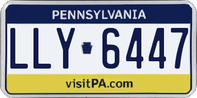 PA license plate LLY6447