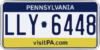 PA license plate LLY6448