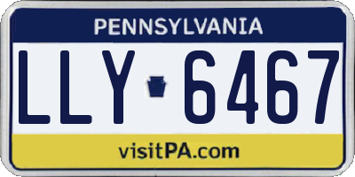PA license plate LLY6467