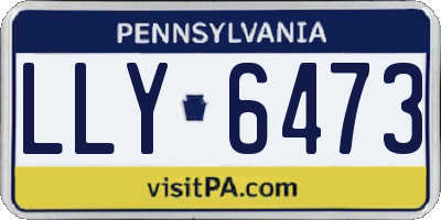 PA license plate LLY6473