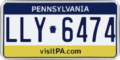 PA license plate LLY6474