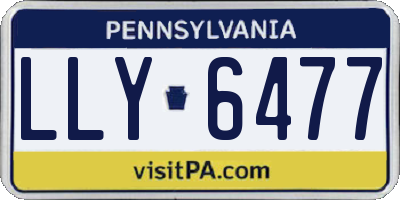 PA license plate LLY6477
