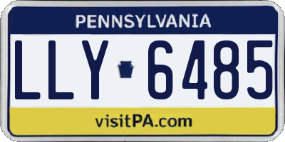 PA license plate LLY6485