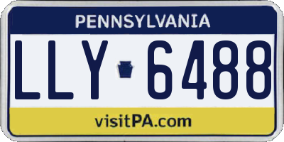 PA license plate LLY6488