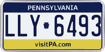PA license plate LLY6493