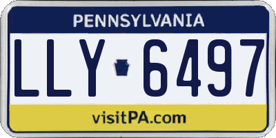 PA license plate LLY6497