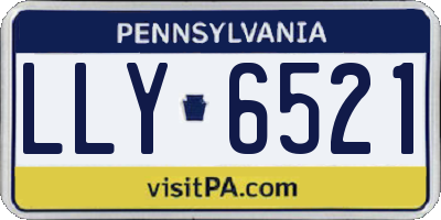 PA license plate LLY6521