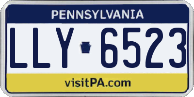 PA license plate LLY6523